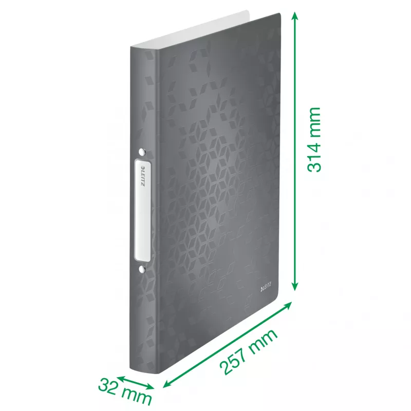 Leitz Ringbinder WOW PP A4 2RR/25mm, zaļš
