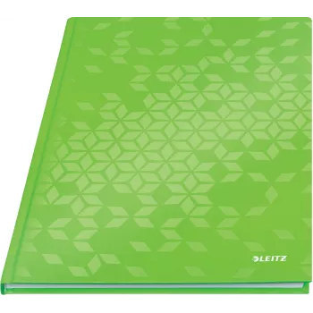 Leitz Notebook WOW A4 līniju burtnīca ar cietajiem vākiem 90g/80lpp, Raksts, Zaļa