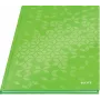 Leitz Notebook WOW A4 līniju burtnīca ar cietajiem vākiem 90g/80lpp, Raksts, Zaļa