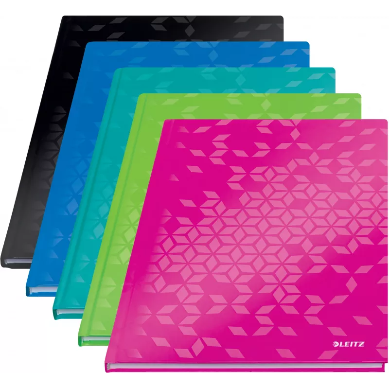 Leitz Notebook WOW A4 līniju burtnīca ar cietajiem vākiem 90g/80lpp, Raksts, Zaļa