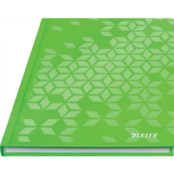 Leitz WOW piezīmju klade A5 rūtiņās, cietie vāki, Pattern, Zaļa