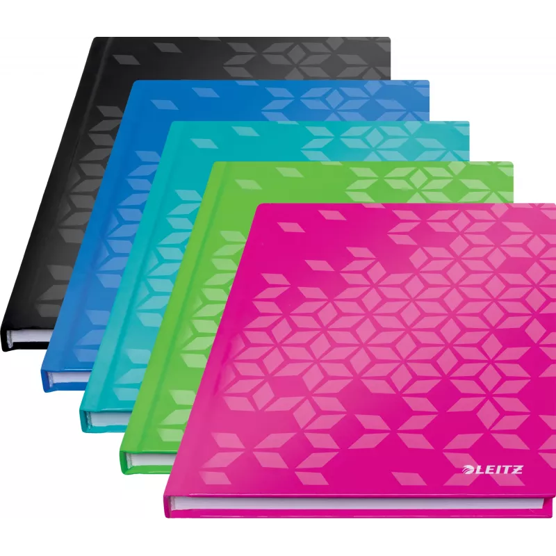Leitz WOW piezīmju klade A5 rūtiņās, cietie vāki, Pattern, Zaļa