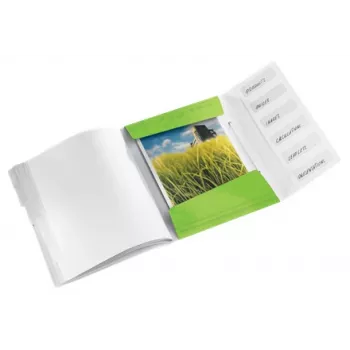 Leitz Divider Book WOW PP 6 starpiņas, parastā mapīte, A4, polipropilēns (PP), zaļa, spīdīga, 200 lapām