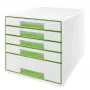 Leitz Drawer Cabinet WOW Cube 5-atvilktņu, plastmasa, 270 mm x 287 mm x 363 mm, 3.59 kg