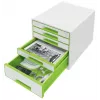 Leitz Drawer Cabinet WOW Cube 5-atvilktņu, plastmasa, 270 mm x 287 mm x 363 mm, 3.59 kg