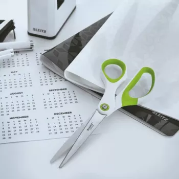 Leitz WOW Titanium biroja šķēres 205 mm, taisns griezums, zaļi baltas