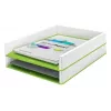 Leitz WOW dokumentu paplāte divkrāsu, plastmasa, zaļa, balta, A4, 267 mm x 336 mm