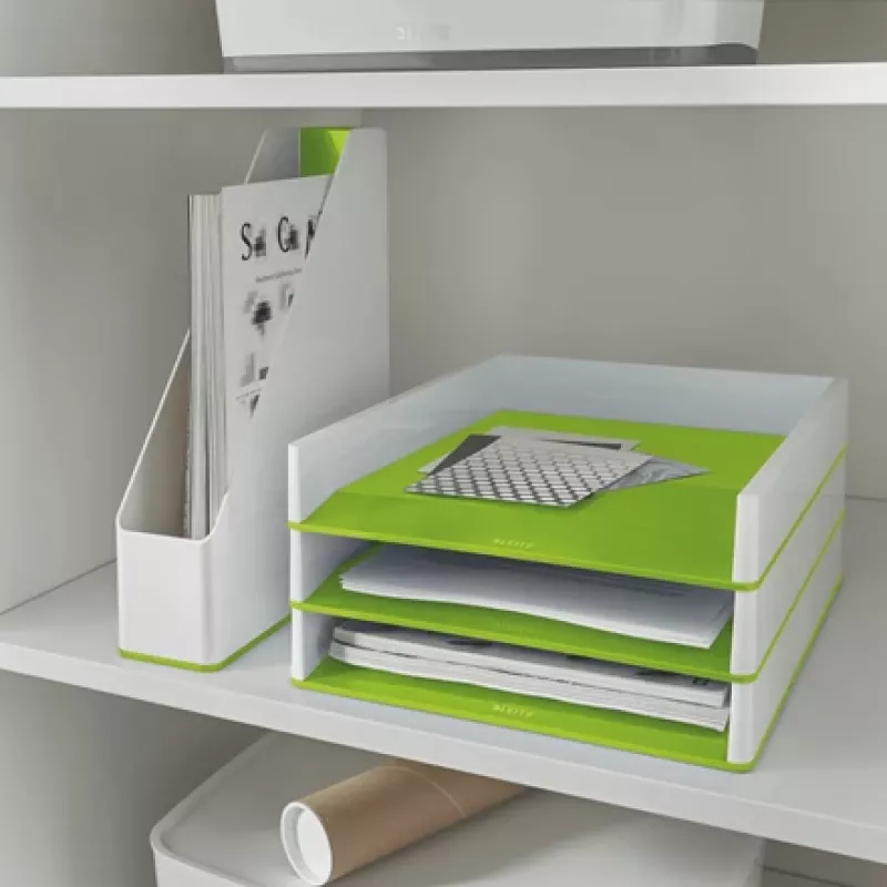 Leitz Magazine File WOW Dual Colour, Zaļš, Balts, Plastmasa, A4, 73 mm, 318 mm, 272 mm