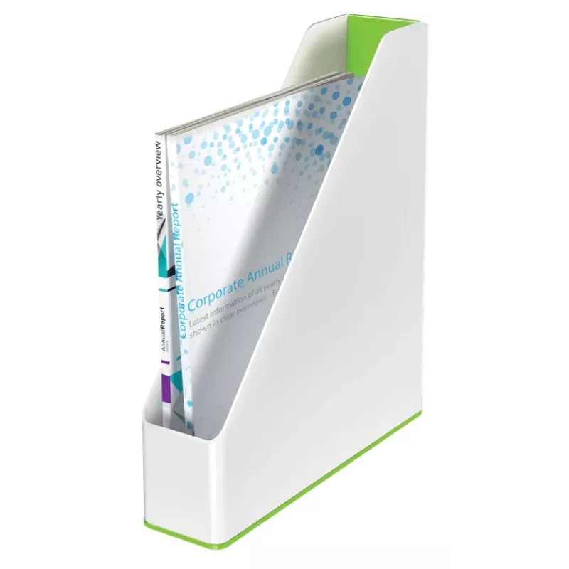 Leitz Magazine File WOW Dual Colour, Zaļš, Balts, Plastmasa, A4, 73 mm, 318 mm, 272 mm