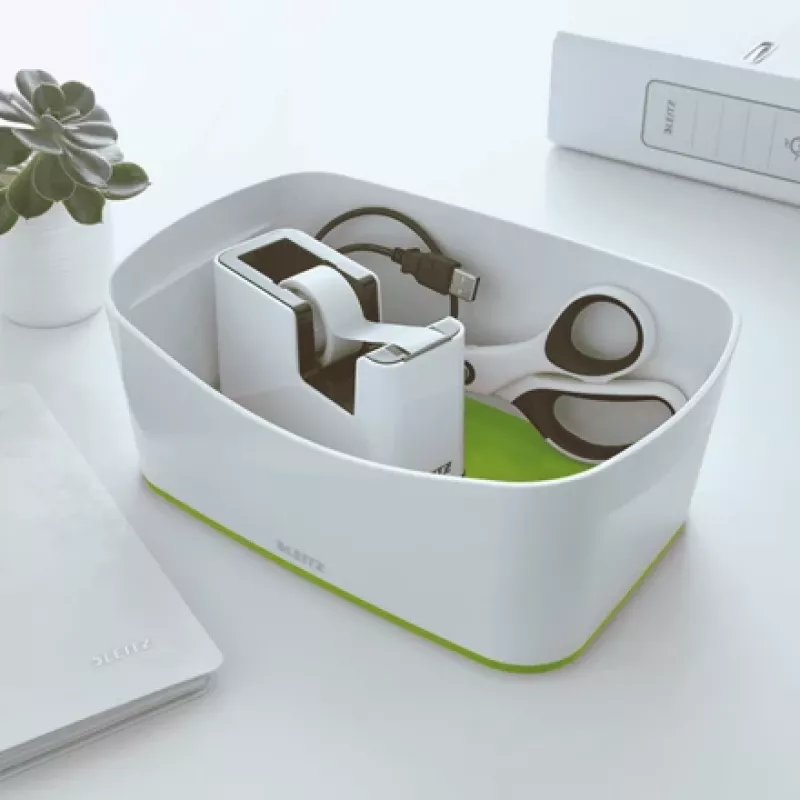 Leitz Tape Dispenser WOW, 1,9 cm, 33 m, Polistirols (PS), Zaļš, Balts, 51 mm, 126 mm