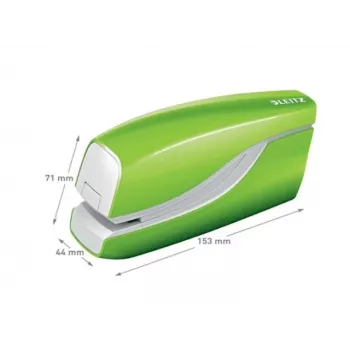 Leitz NeXXt skavotājs ar bateriju WOW 5566, 10 lapas, priekšējā iekraušana, 1 cm, plastmasa, zaļš, baterija