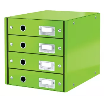 Leitz Click & Store WOW atvilktņu skapis (4 atvilktnes), Zaļš, Kartons, 286 mm, 356 mm, 282 mm