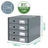 Leitz Click & Store WOW atvilktņu skapis (4 atvilktnes), Zaļš, Kartons, 286 mm, 356 mm, 282 mm