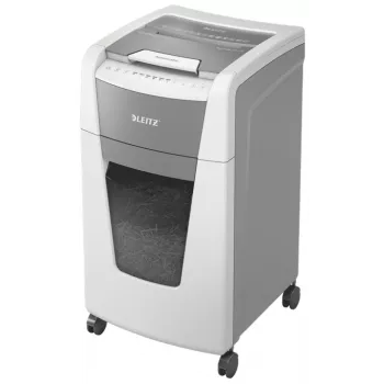 Leitz IQ Autofeed Office 300 automātiskais papīra smalcinātājs P5, mikrošķiedras griešana, 22 cm, 2 x 15 mm, 60 L, 700 loksnes, 55 dB