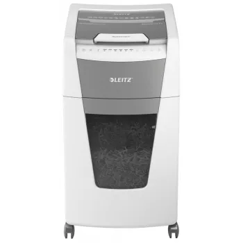 Leitz IQ Autofeed Office 300 automātiskais papīra smalcinātājs P5, mikrošķiedras griešana, 22 cm, 2 x 15 mm, 60 L, 700 loksnes, 55 dB