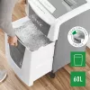 Leitz IQ Autofeed Office 300 automātiskais papīra smalcinātājs P5, mikrošķiedras griešana, 22 cm, 2 x 15 mm, 60 L, 700 loksnes, 55 dB