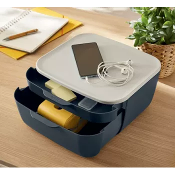 Leitz Cosy Drawer Cabinet 53570089, 2 atvilktnes, pelēks/gaiši pelēks, A4