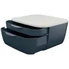 Leitz Cosy Drawer Cabinet, 2 atvilktnes, polistirols, melns/balts, 1 gab., 251 mm, 143 mm