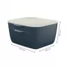 Leitz Cosy Drawer Cabinet, 2 atvilktnes, polistirols, melns/balts, 1 gab., 251 mm, 143 mm