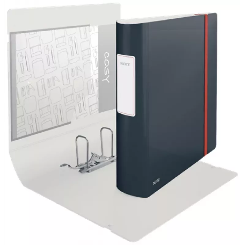 Leitz 180° Active Cosy stieņa mapes vāks 80mm, A4, Polyfoam, Melns, 500 lapām, 80 g/m², 8.2 cm