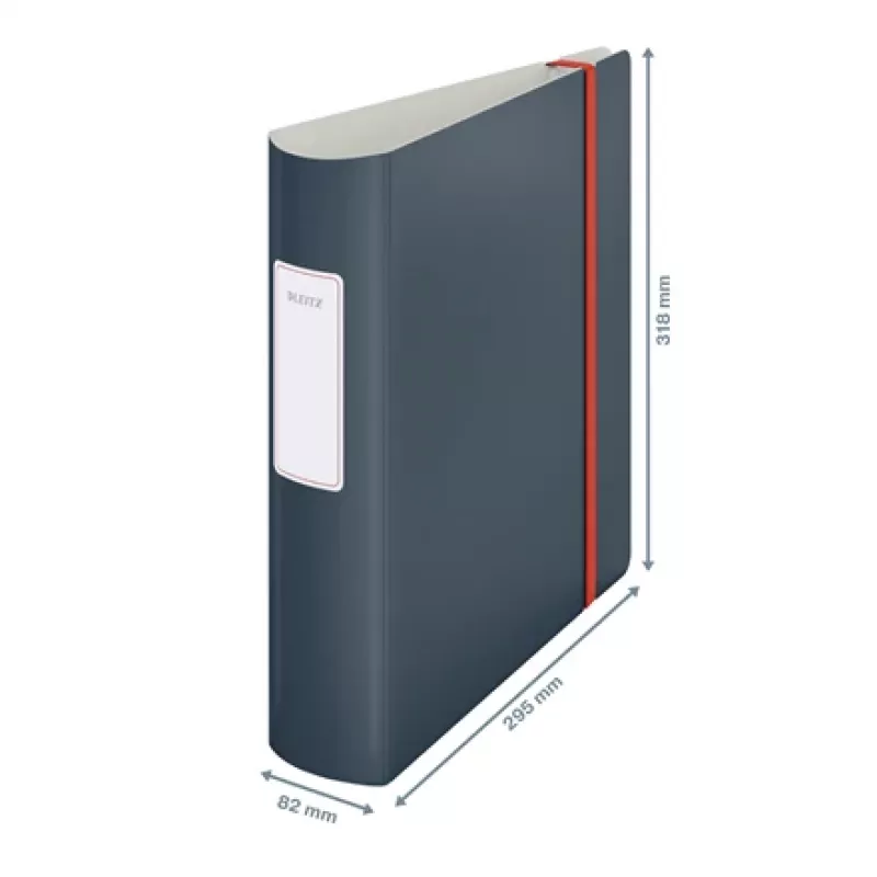 Leitz 180° Active Cosy stieņa mapes vāks 80mm, A4, Polyfoam, Melns, 500 lapām, 80 g/m², 8.2 cm
