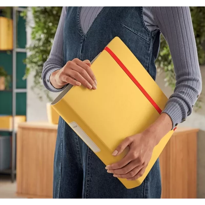Leitz 180° Active Cosy Lever Arch File 60mm, A4, Polyfoam, Dzeltens, 350 loksnes, 80 g/m², 6.5 cm
