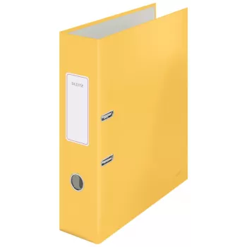 Leitz 180° Cosy Lever Arch File Soft Touch 80mm, A4, Kartons, Dzeltens, Teksturēta virsma, 600 lapas, 80 g/m²