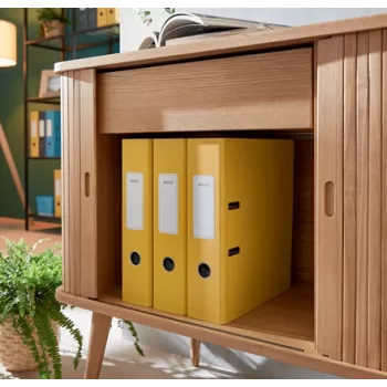 Leitz 180° Cosy Lever Arch File Soft Touch 80mm, A4, Kartons, Dzeltens, Teksturēta virsma, 600 lapas, 80 g/m²