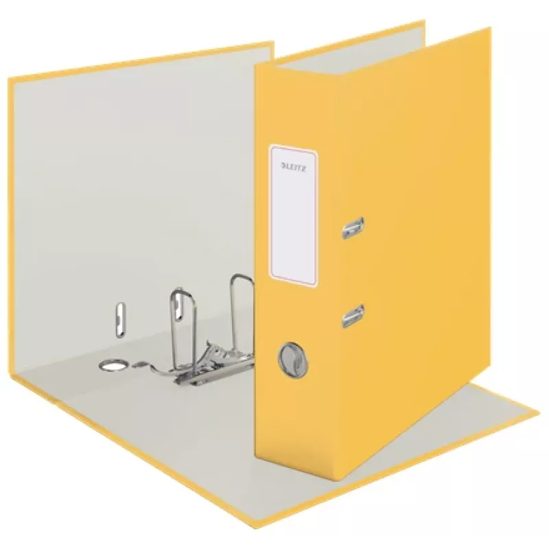 Leitz 180° Cosy Lever Arch File Soft Touch 80mm, A4, Kartons, Dzeltens, Teksturēta virsma, 600 lapas, 80 g/m²