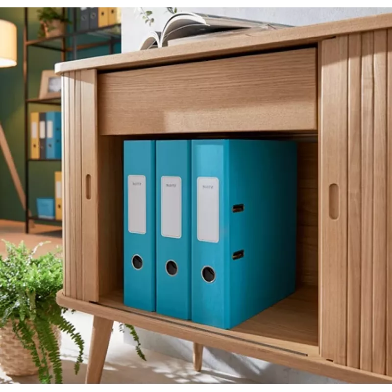 Leitz 180° Cosy Lever Arch File Soft Touch 80mm, A4, kartons, zils, teksturēta virsma, 600 lapas, 80 g/m²