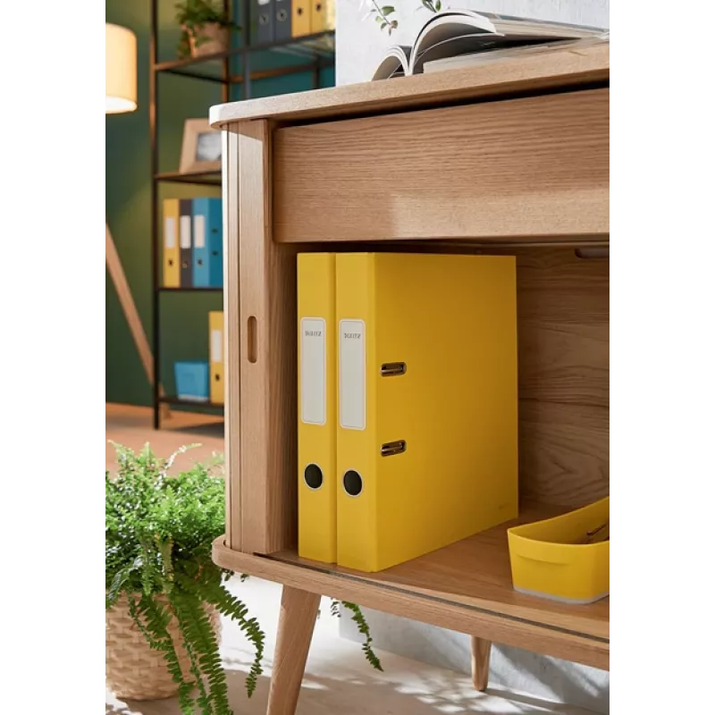 Leitz 180° Cosy Lever Arch File Soft Touch 50mm, A4, Kartons, Dzeltena, Teksturēta virsma, 350 lapas, 80 g/m²