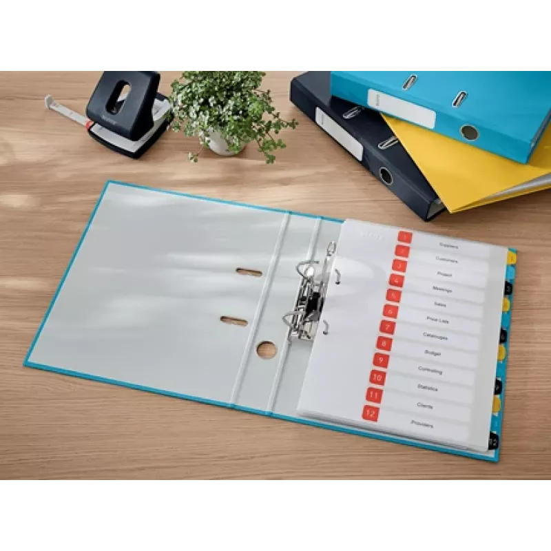 Leitz 180° Cosy Lever Arch File Soft Touch 50mm, A4, kartons, zils, teksturēta virsma, 350 lapas, 80 g/m²