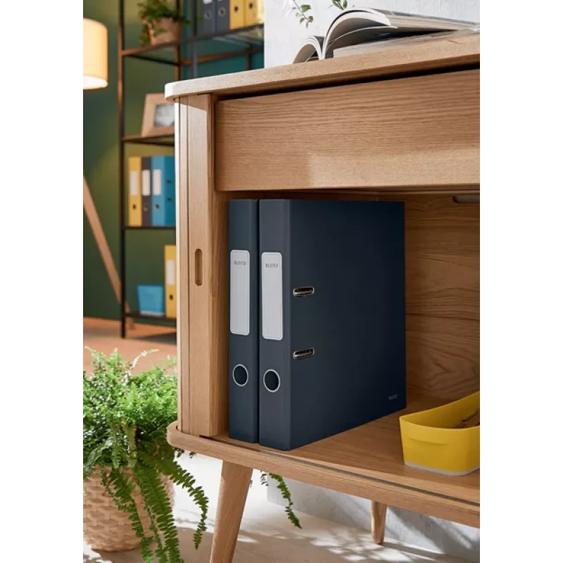 Leitz 180° Cosy Lever Arch File Soft Touch 50mm, A4, kartons, melns, teksturēta virsma, 350 lapas, 80 g/m²