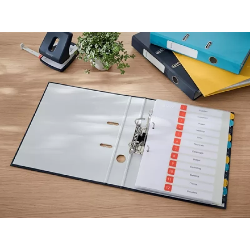 Leitz 180° Cosy Lever Arch File Soft Touch 50mm, A4, kartons, melns, teksturēta virsma, 350 lapas, 80 g/m²