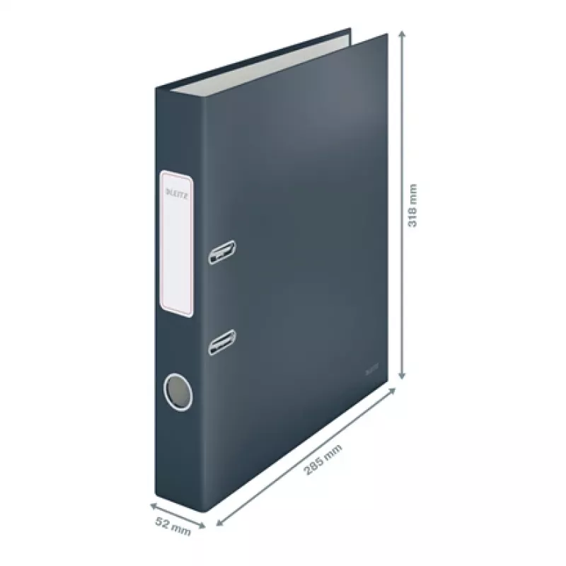 Leitz 180° Cosy Lever Arch File Soft Touch 50mm, A4, kartons, melns, teksturēta virsma, 350 lapas, 80 g/m²
