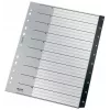 Leitz Recycle indekss, PP, īpaši plats, ciparu atdalītājs, A4 Maxi, 160 g/m², melns/balts