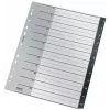 Leitz Recycle Index, PP, īpaši plata, ciparu dalītājs, polipropilēns, melns/balts, portrets, A4 Maxi, 160 g/m²