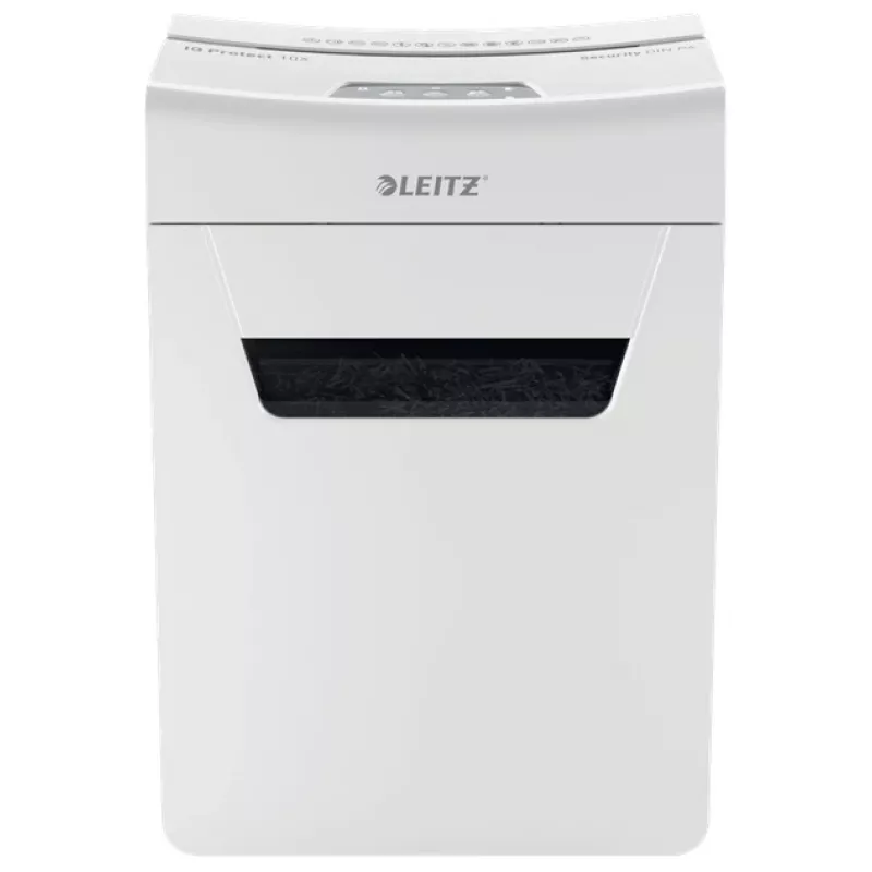 Leitz IQ Protect Premium Papīra Smalcinātājs 10X P4, 4 x 40 mm, 18 L, 150 loksnes, 55 dB, Touch, 10 loksnes