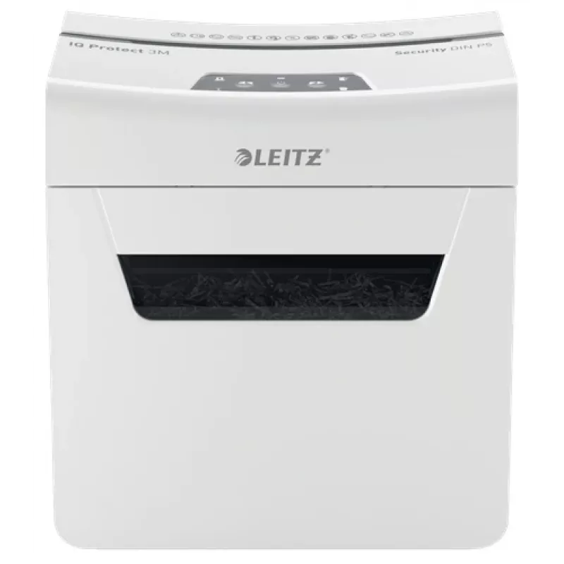 Leitz IQ Protect Premium Papīra smalcinātājs 3M P5, mikro-griezums, 2 x 15 mm, 10 L, 125 loksnes, 55 dB, pieskāriens