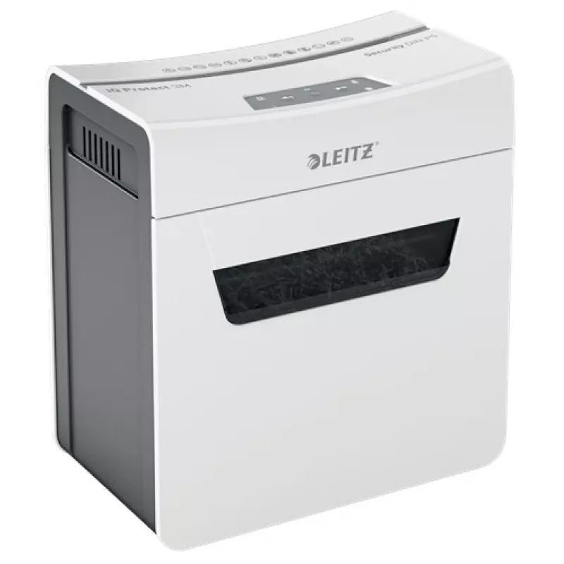 Leitz IQ Protect Premium Papīra smalcinātājs 3M P5, mikro-griezums, 2 x 15 mm, 10 L, 125 loksnes, 55 dB, pieskāriens