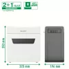 Leitz IQ Protect Premium Papīra smalcinātājs 3M P5, mikro-griezums, 2 x 15 mm, 10 L, 125 loksnes, 55 dB, pieskāriens