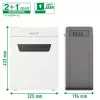 Papīra smalcinātājs Leitz IQ Protect Premium 4M P5, mikrošķiedru griešana, 2x15 mm, 14 L, 150 loksnes, 55 dB, skārienjutīgs
