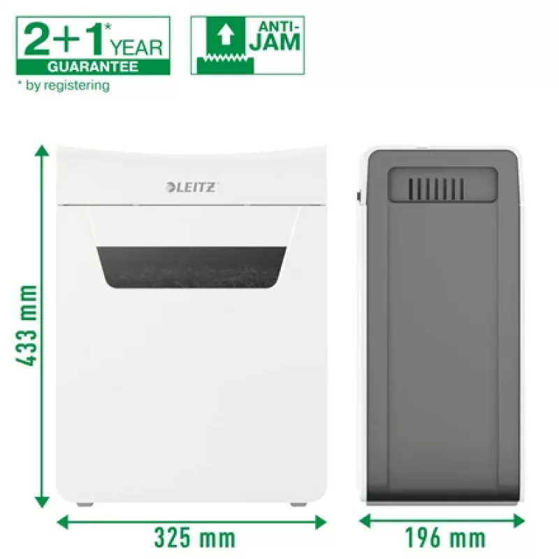 Papīra smalcinātājs Leitz IQ Protect Premium 4M P5, mikrošķiedru griešana, 2x15 mm, 14 L, 150 loksnes, 55 dB, skārienjutīgs