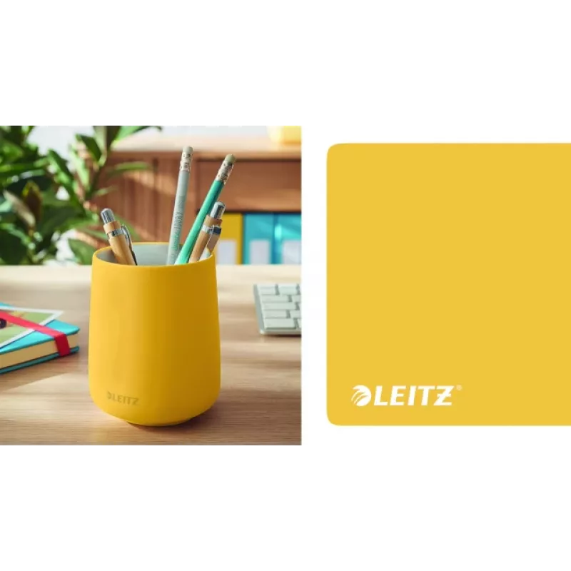 Leitz Cosy Pen Pot keramikas trauks zīmuļiem, dzeltens