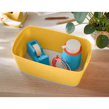 Leitz MyBox Cosy Small ar vāku, dzeltena, Uzglabāšanas kaste