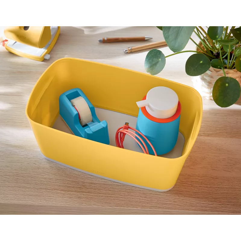 Leitz MyBox Cosy Small ar vāku, dzeltena, Uzglabāšanas kaste