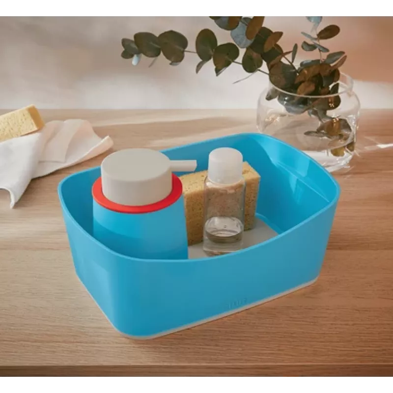 Leitz MyBox Cosy Storage Tray, zils, taisnstūra formas plastmasas glabāšanas kaste
