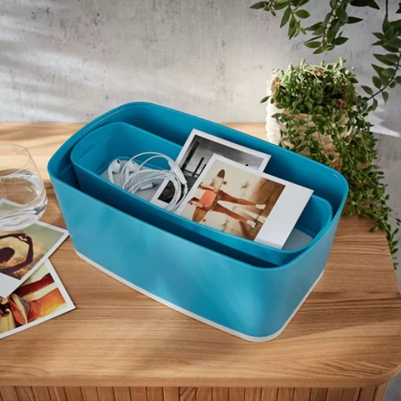 Leitz MyBox Cosy Organiser Tray Long – zila uzglabāšanas kaste