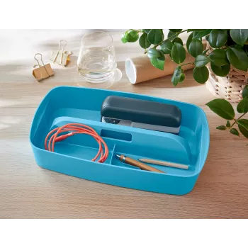 Leitz MyBox Cosy organizatora paplāte ar rokturi, maza, zila, plastmasa
