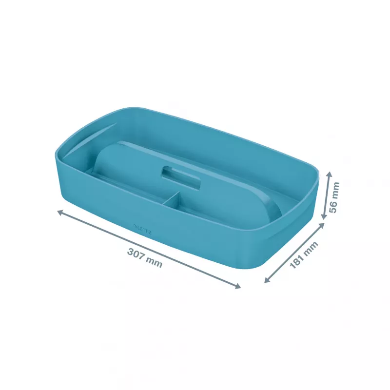 Leitz MyBox Cosy organizatora paplāte ar rokturi, maza, zila, plastmasa